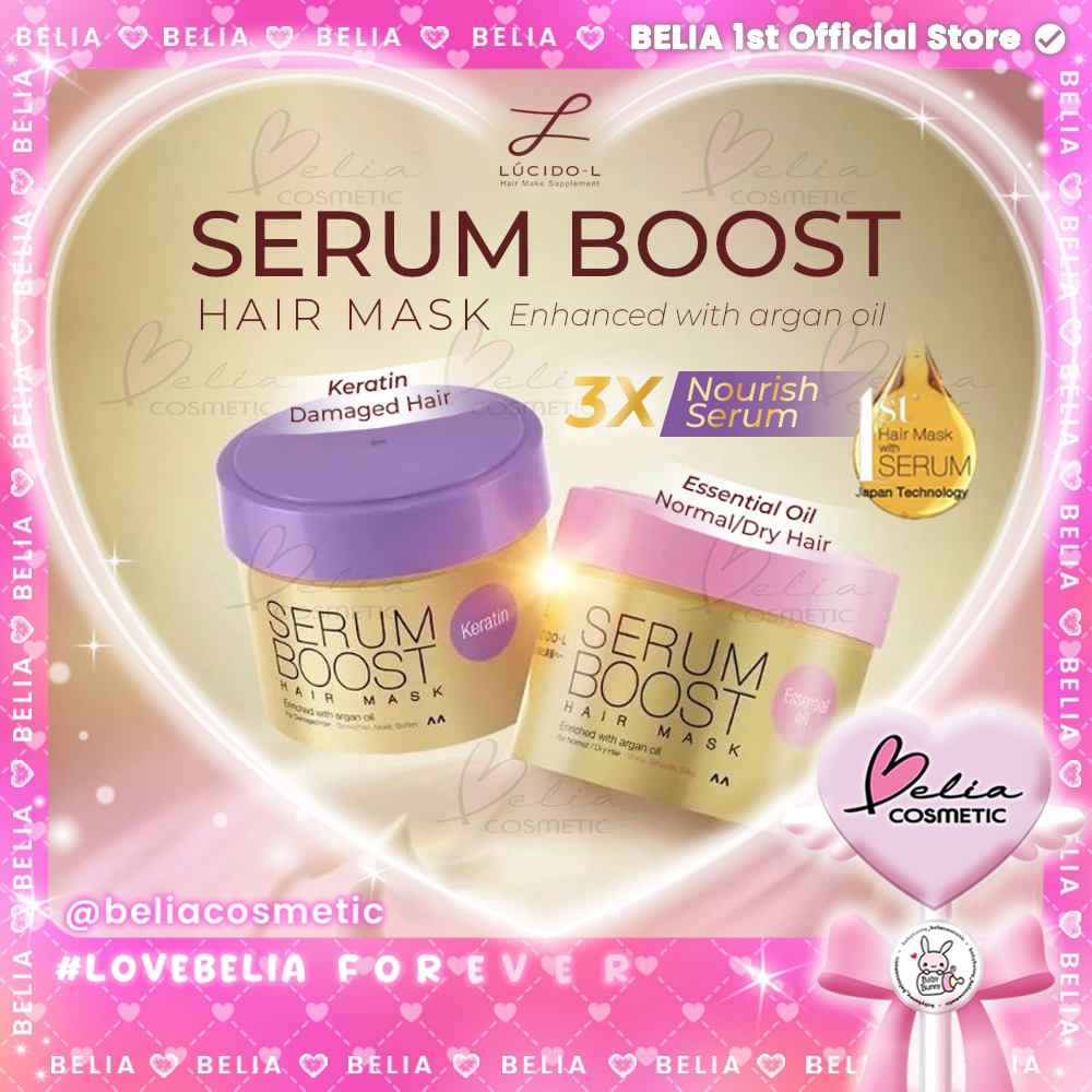❤ BELIA ❤ LUCIDO-L Serum Boost Hair Mask 250gr JAR | Keratin | Essential Oil | 3x Nourish