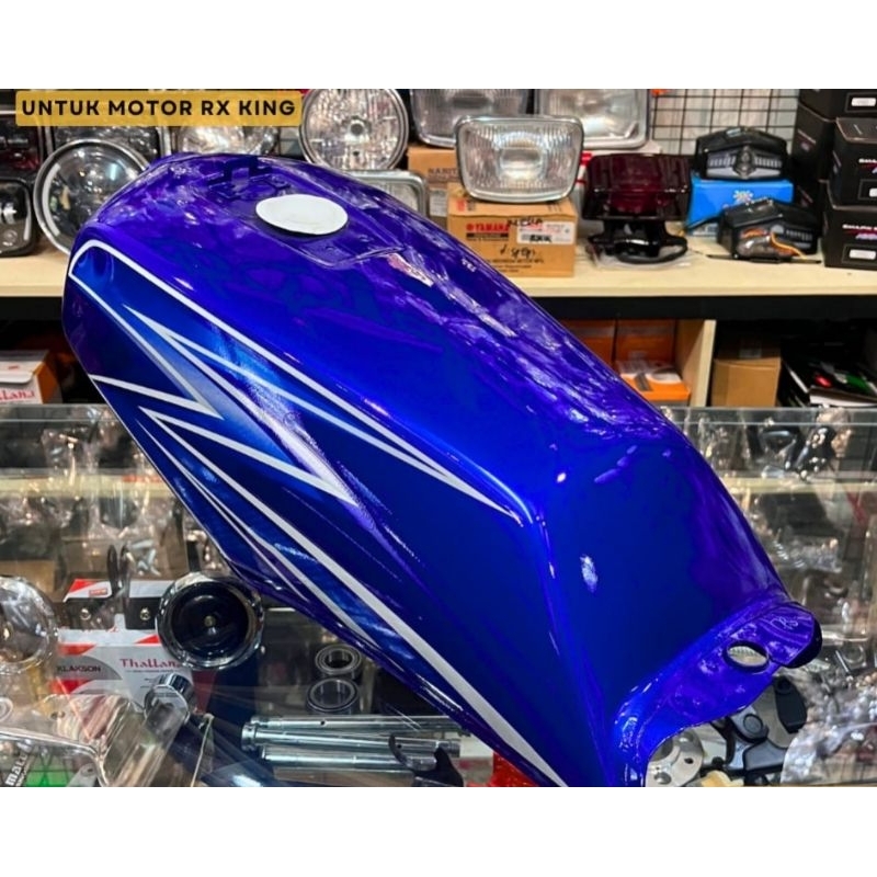 tangki full tank tangki bensin RX King 2003-2004 biru set striping