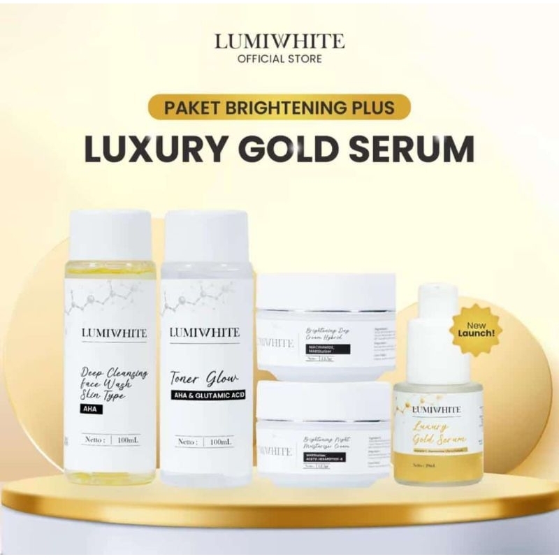PAKET LUMIWHITE PAKET BRIGHTENING SKINCARE LUXURY GOLD