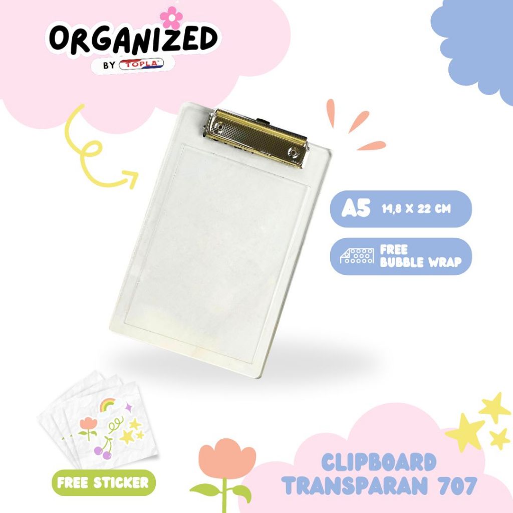 

Clipboard 707 A5 alas papan dada jalan restoran atau cafe ukuran mini Topla