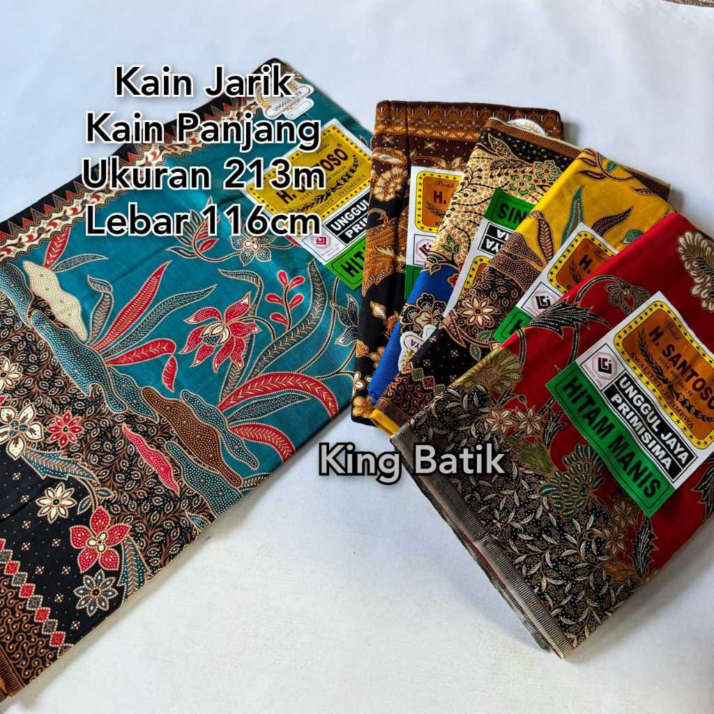 Kain Batik H Santoso Unggul Jaya Hitam Manis Kain Jarik