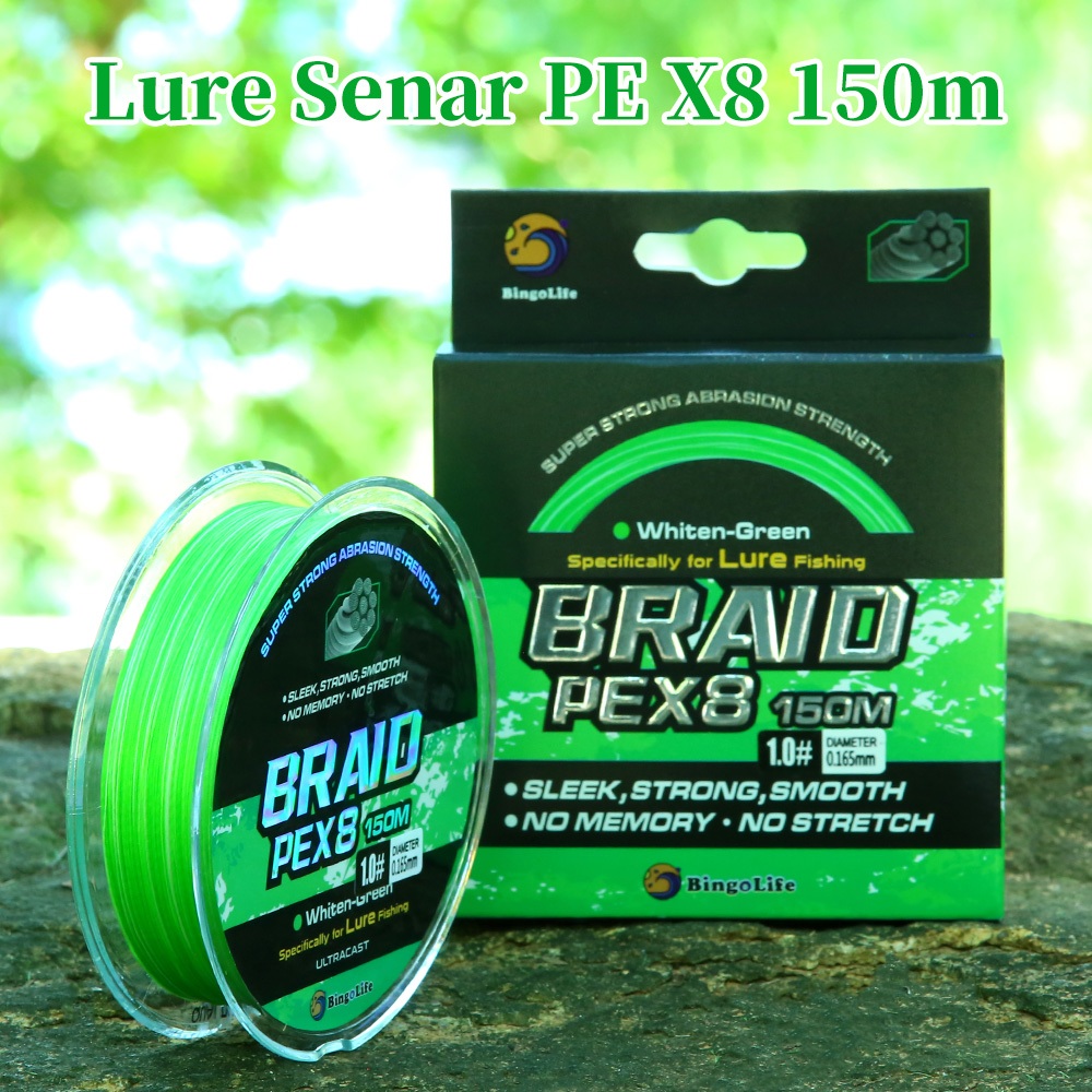 BingoLife Tali Pancing Kuat Murah 150m Senar Pancing PE X8 Lure Fishing Halus Mudah Tenggelam Benang