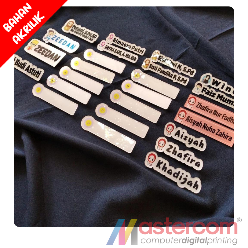 

NAMA DADA / NAMETAG CUSTOM MURAH UKURAN 3X9 CM MIN ORDER 5