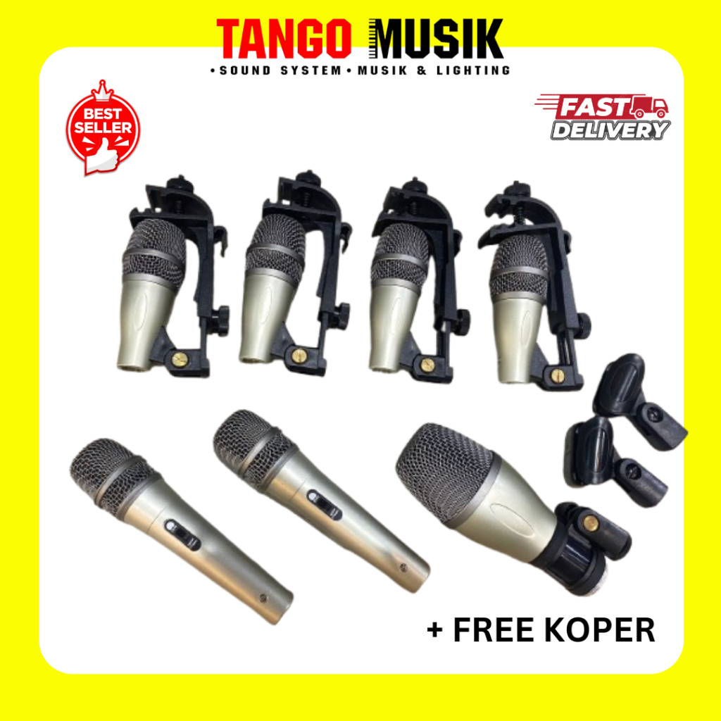 MIC DRUM NK 7K ORIGINAL / MIC DRUM SET SAMSON 7 KIT KUALITAS SUPER MIC DRUM SAMSON DMK7 DMK 7 / Drum