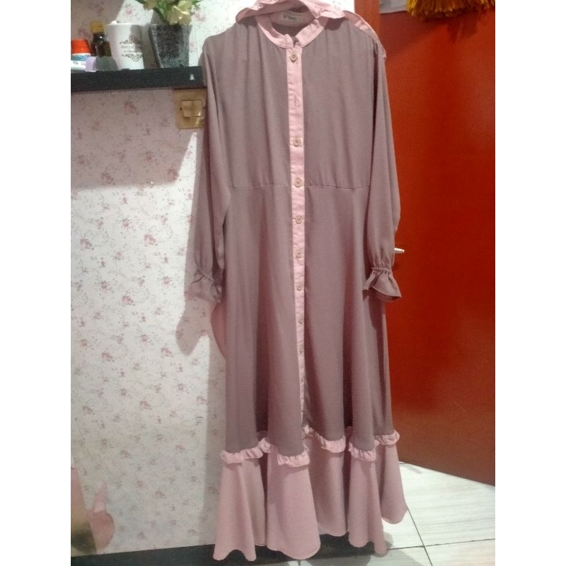 gamis set Khimar by, Fauz hijab