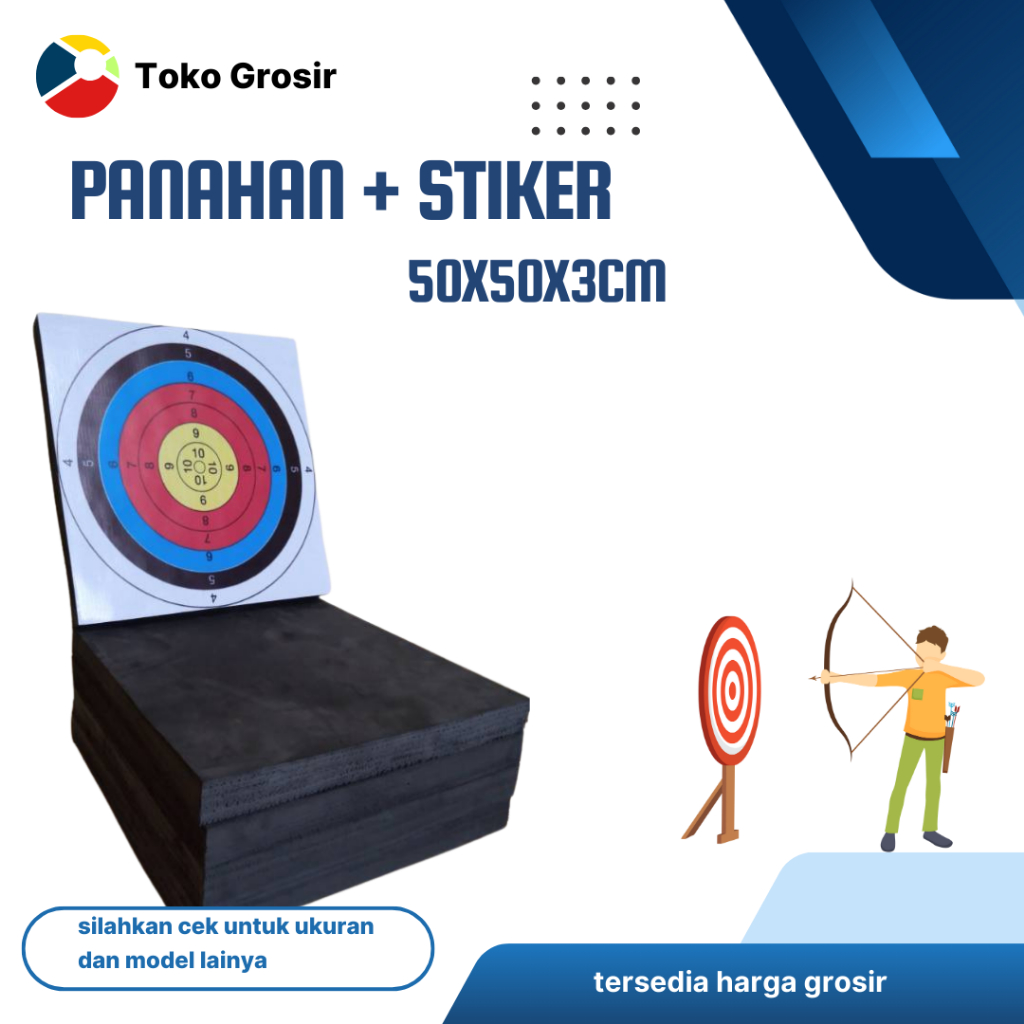 Spon Target Panahan Bantalan Target Panah 50x50cm Eva Archery
