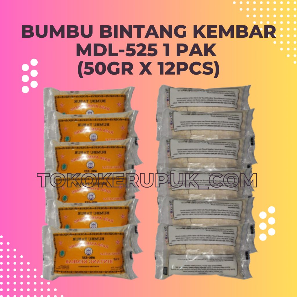 

BUMBU BINTANG KEMBAR MDL-525 1 PAK (50GR X 12PCS)