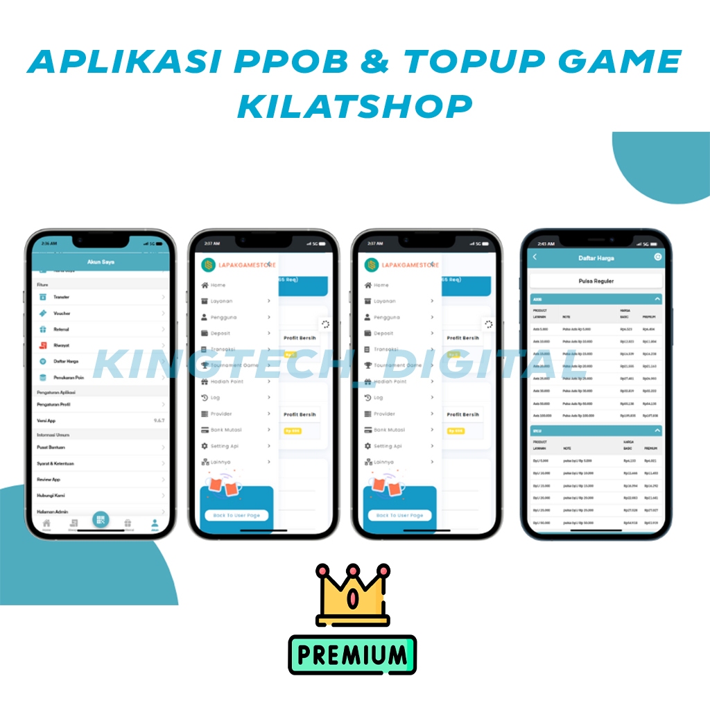 Source Code Aplikasi Website Top Up Games Pulsa Dan PPOB KILATSHOP