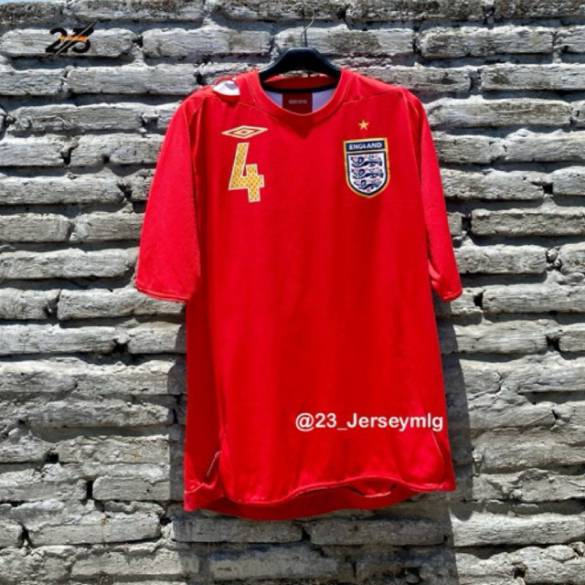JERSEY ORIGINAL ENGLAND AWAY WORLDCUP 2006 GERRARD 4 SIZE (XL)