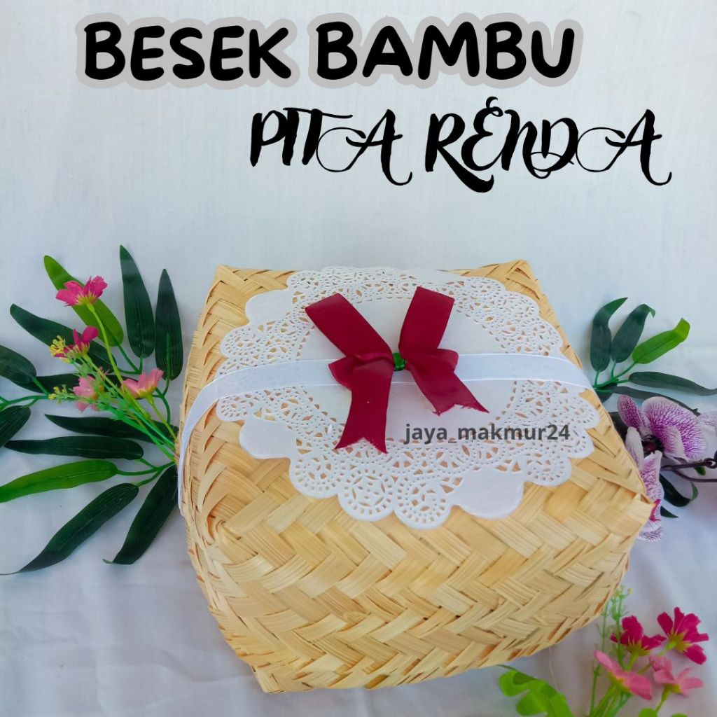 besek anyaman bambu /besek bambu pita unik