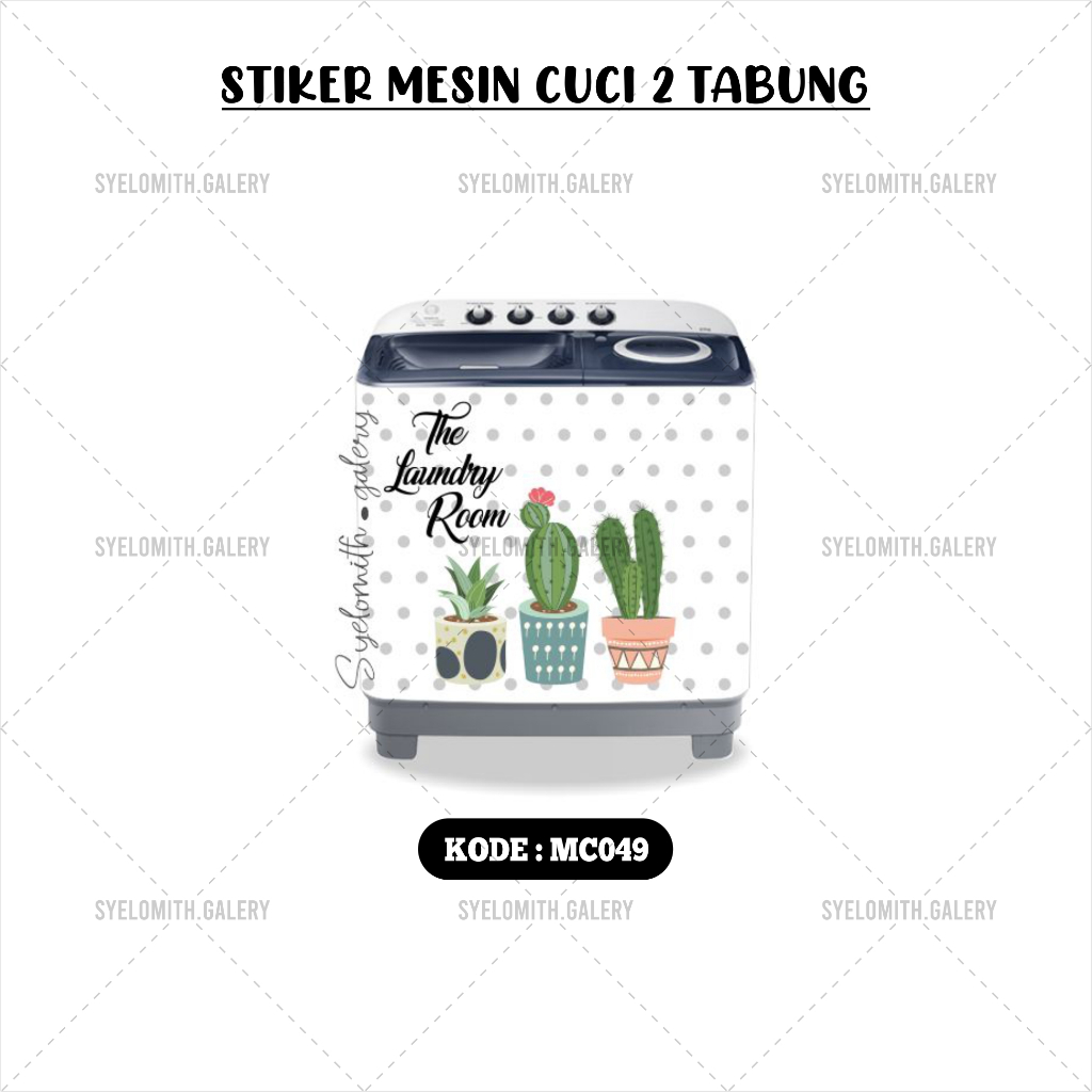 Stiker mesin Cuci 1 Tabung dan 2 Tabung Termurah