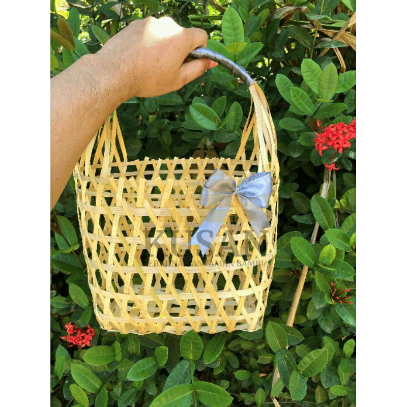 Tas Hampers | Parcel Buah | Keranjang Natural Anyaman Bambu Hajatan dan Punjungan