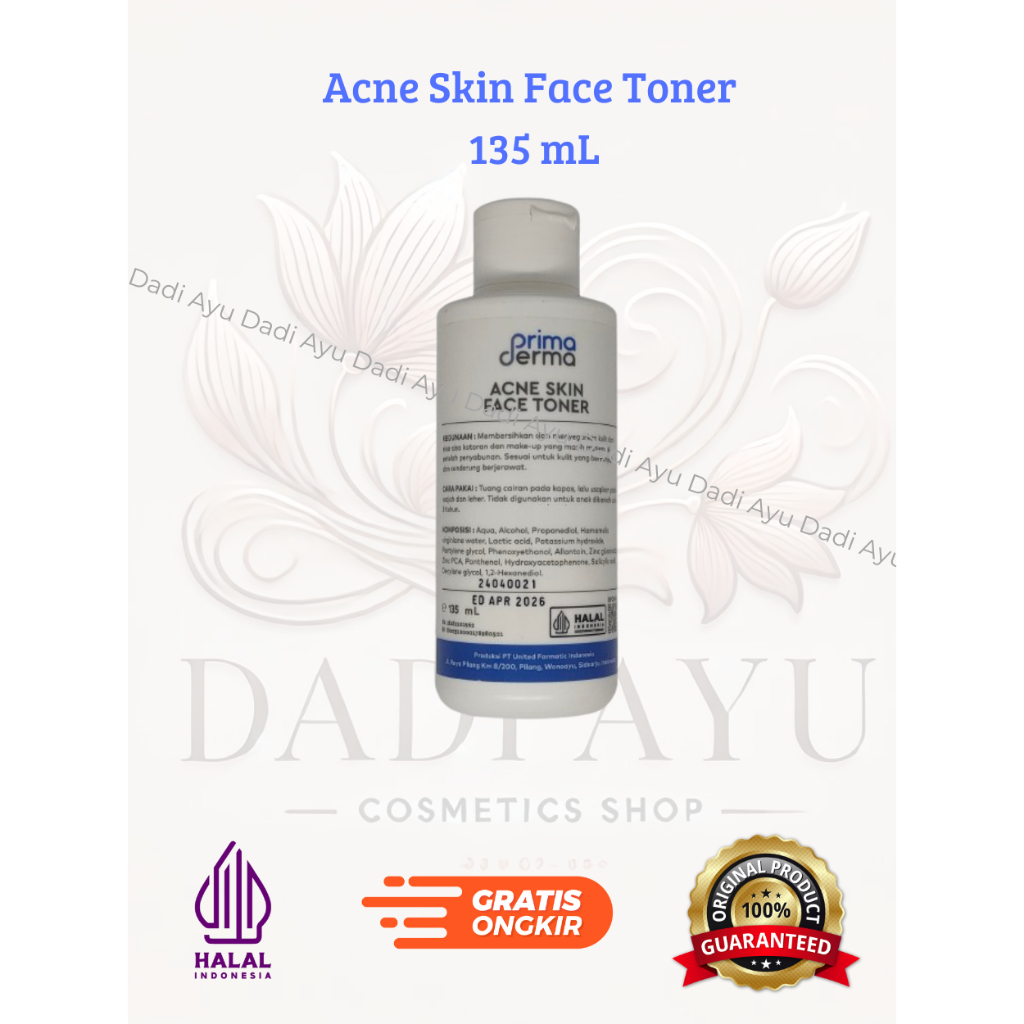 Primaderma Acne Skin Face Toner 135ml Original