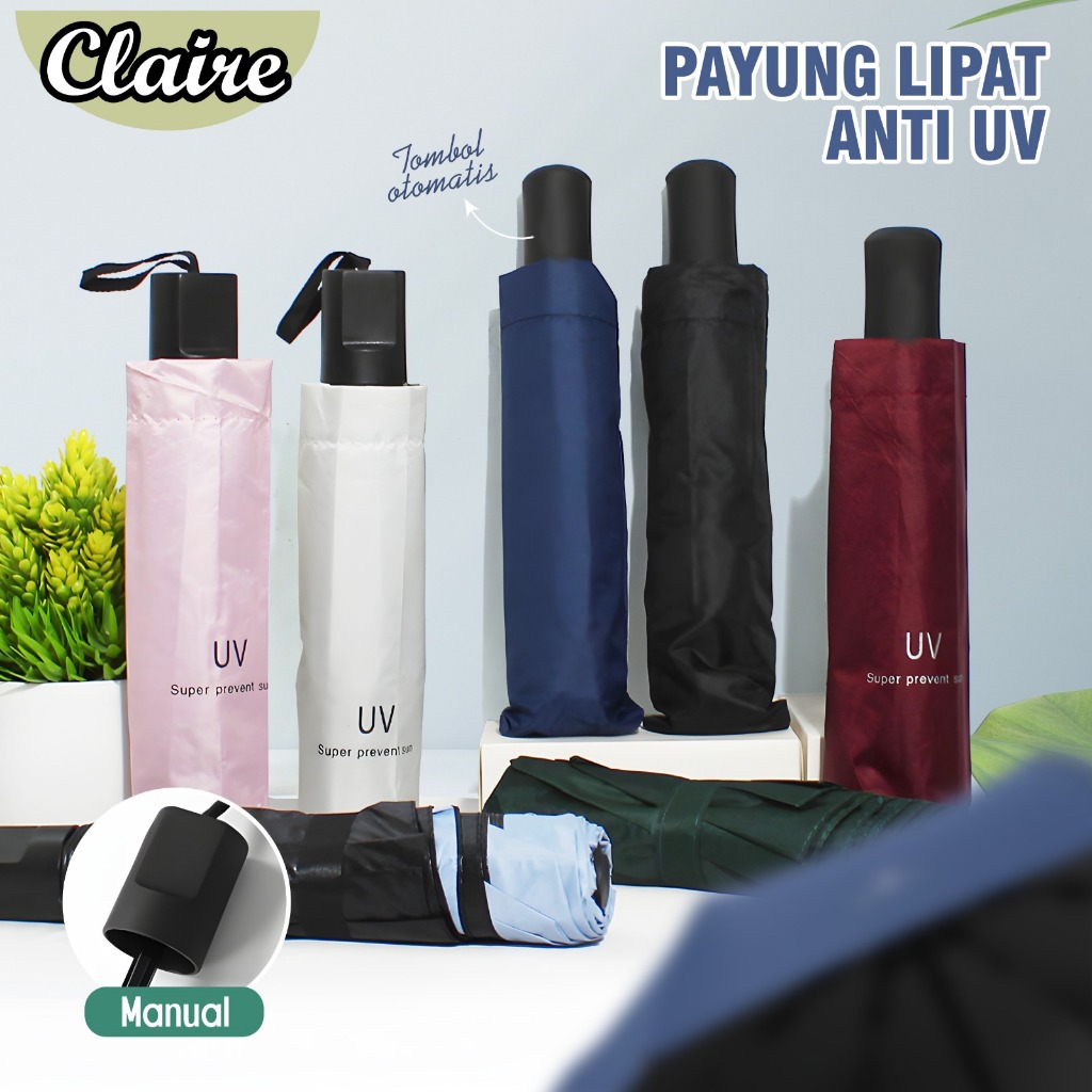 Payung Lipat Manual Anti UV / Payung Jumbo Besar / Payung Manual Buka Tutup