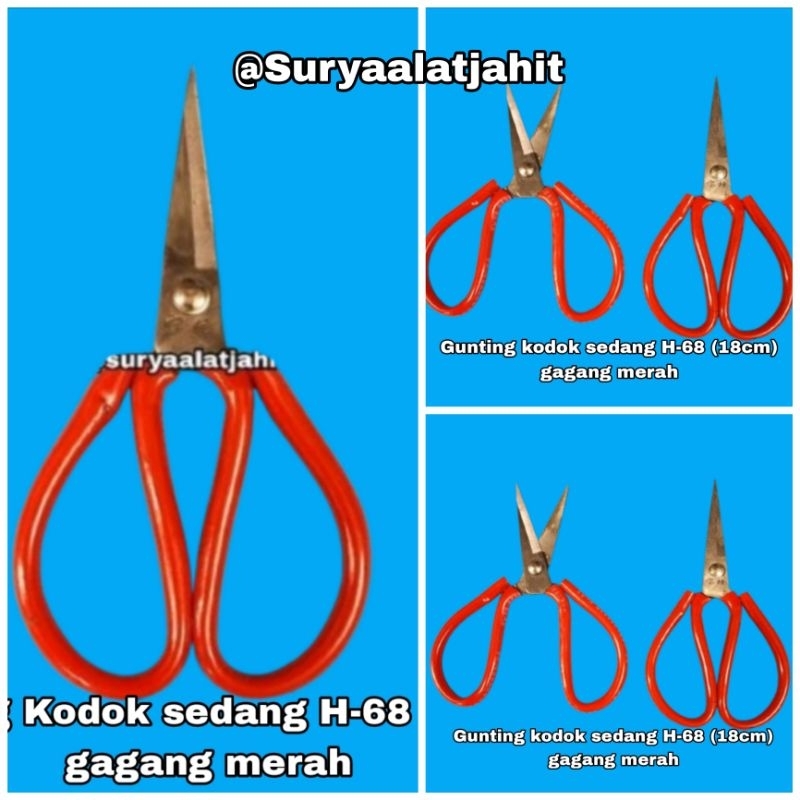 

Gunting Kodok H-68 (185mm) gg plastik merah =9.500/1pcs