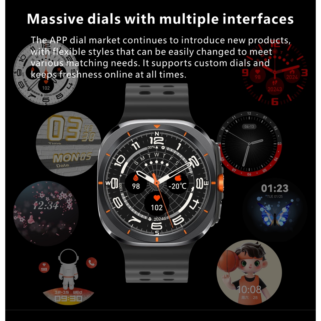 VIVO Smart Watch Layar AMOLED 1.62 inch full screen Bluetooth call JAM TANGAN PRIA IP68 TAN AIR 100