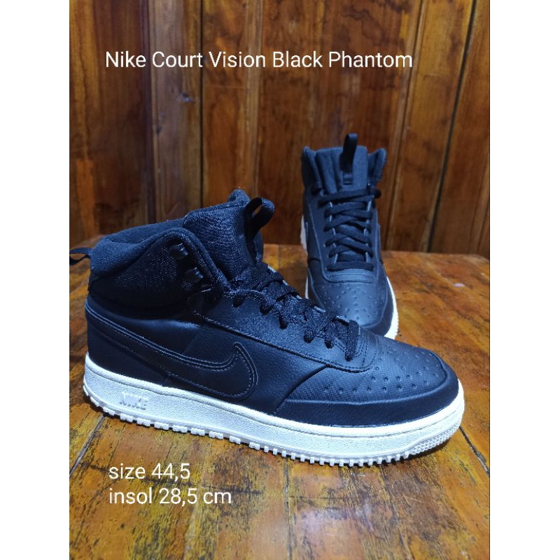 sepatu Basketball Nike court vision Black Phantom