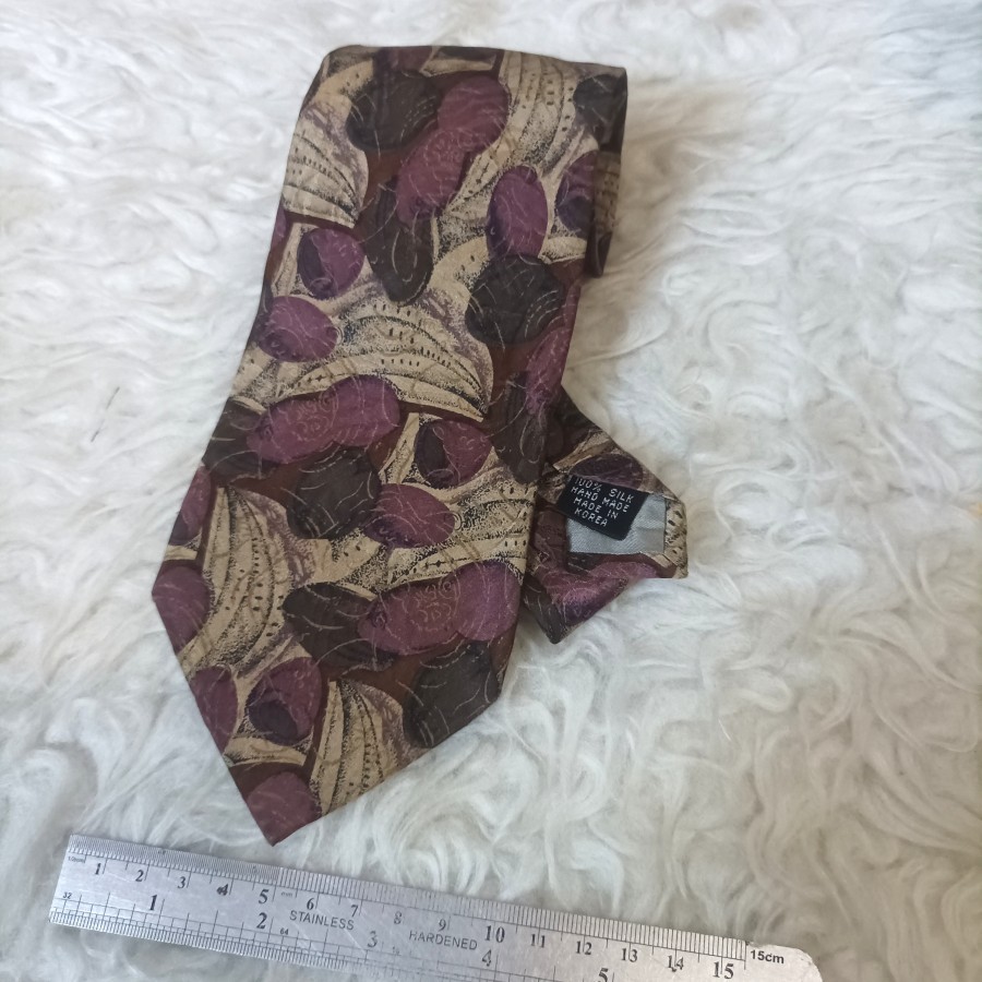 dasi vintage recuerdo abstract art pattern silk neck tie