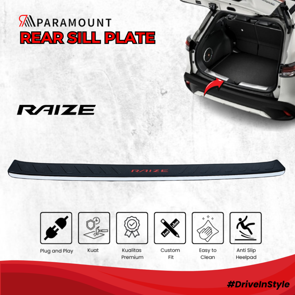 Rear Sill Plate Toyota Raize / Sill Plate Bagasi - Paramount Auto