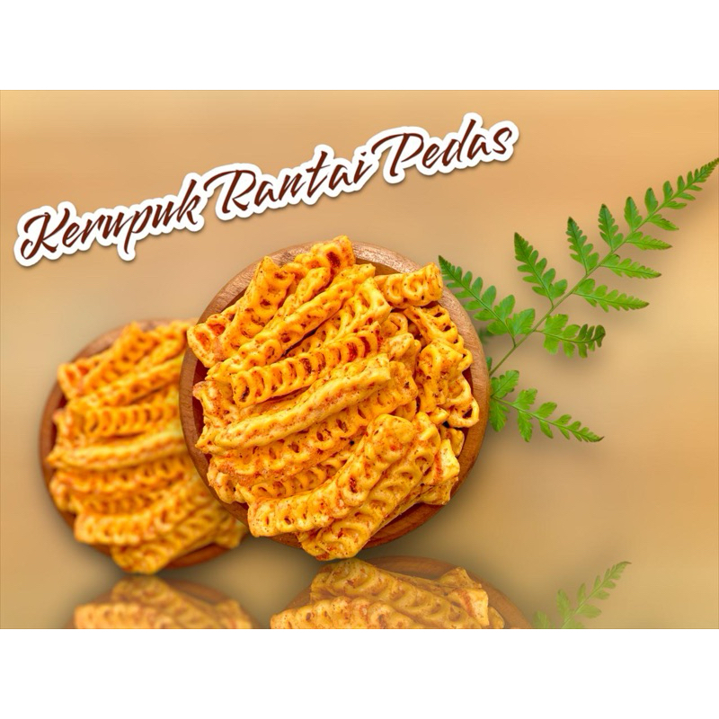 

KERUPUK RANTAI PEDAS |kerupuk pedas rantai| ukuran 250g-500g