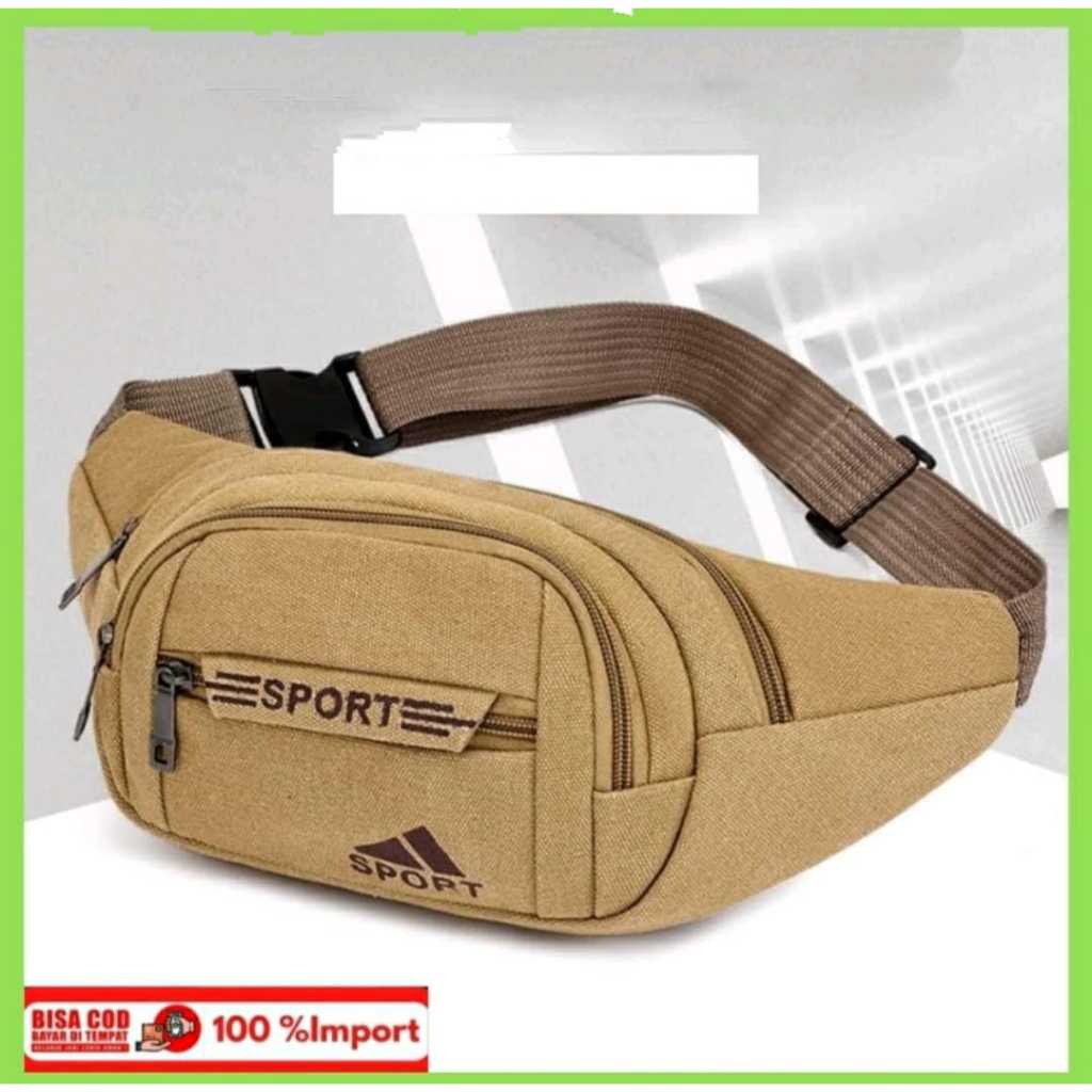 TERMURAH TAS WAITSBAG KANVAS IMPORT- TAS SELEMPANG BAHU PRIA DAN WANITA/ TAS PINGGANG