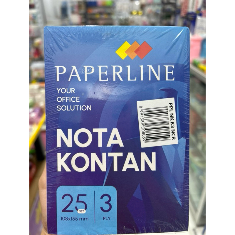 

(PAK; ISI 10 PCS) Nota Kontan Paperline K3 - 3 PLY