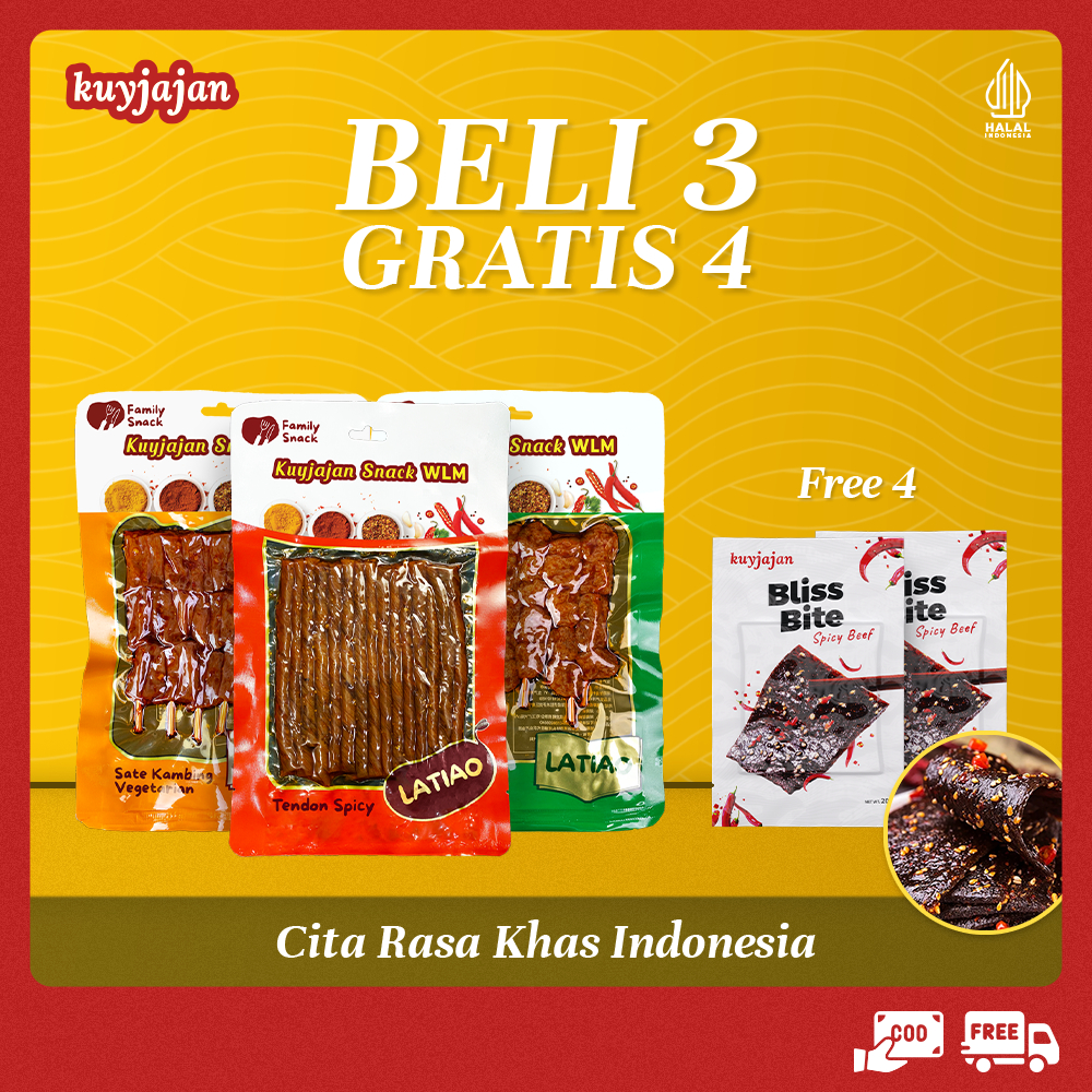 

KuyJajan - [HALAL] BELI 3 GRATIS 4 | WLM Gluten Snack Free Bliss Bite Camilan High Protein | Makanan Ringan Tinggi Protein | Latiao Halal