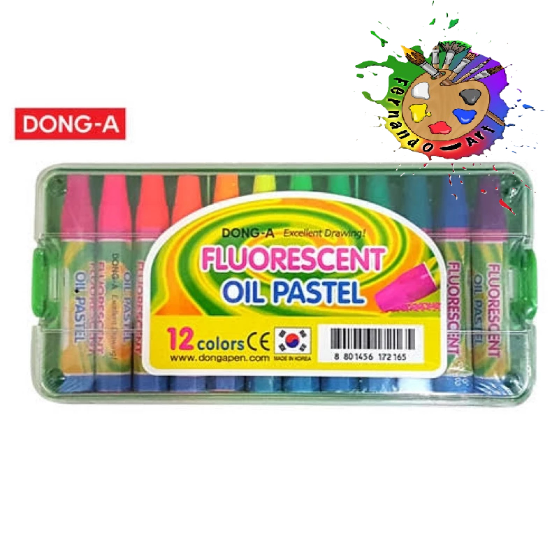 

Dong A Fluorescent Neon Oil Pastel 12 Warna Dong-A Crayon Korea