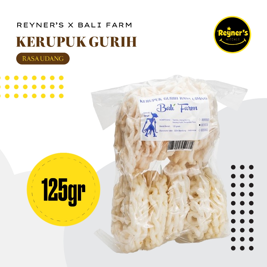 

Reyner's X Bali Farm Kerupuk Gurih Rasa Udang Biasa Vakum 125gr