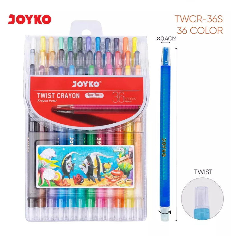 

JOYKO Krayon Putar Twist Crayon Joyko TWCR 36 WARNA OIL PASTEL