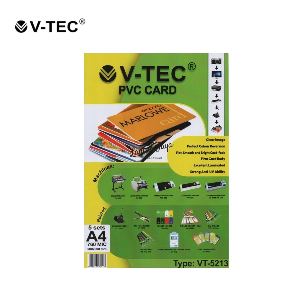 

V Tec Pvc Card VT-5213 5 Set