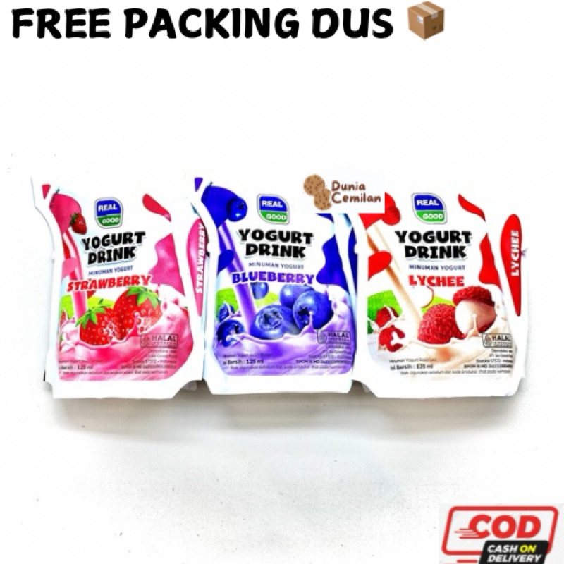 

[TERMURAH!] NEW! Real Good YOGHURT POUCH 125ml Satuan - Susu Yoghurt Real Good Halal