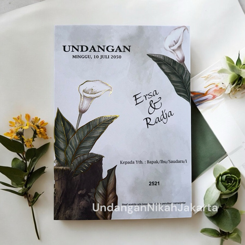 Blangko Undangan Kosong Pernikahan Erba  BLANKO UNDANGAN  MURAH Simple 2521