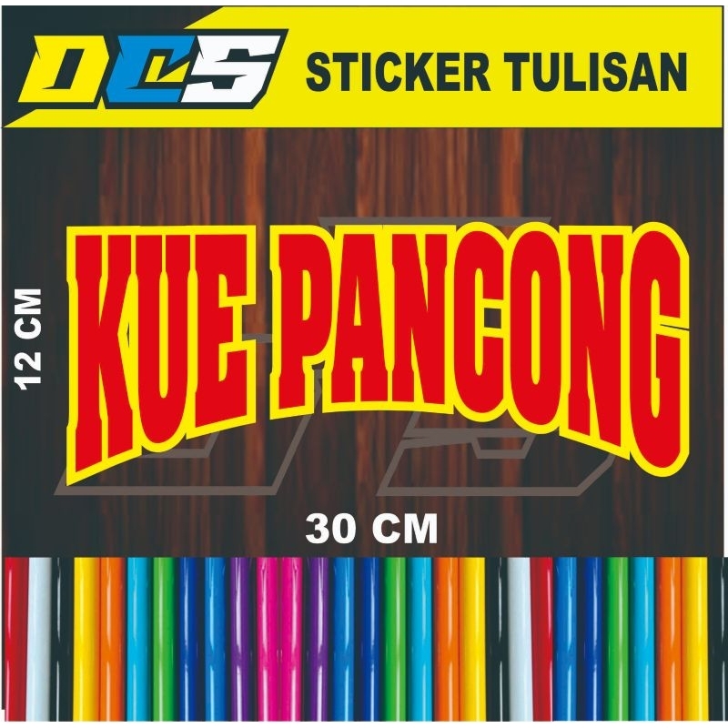 

STICKER TULISAN KUE PANCONG STICKER TEMPELAN UNTUK NAMA JUALAN DI GEROBAK DAN TALASE KACA