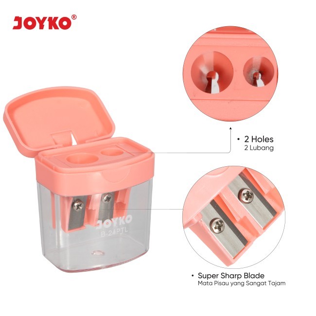 

Rautan Pensil Joyko B-24PTL 2in1 Warna Pastel (1 pack)