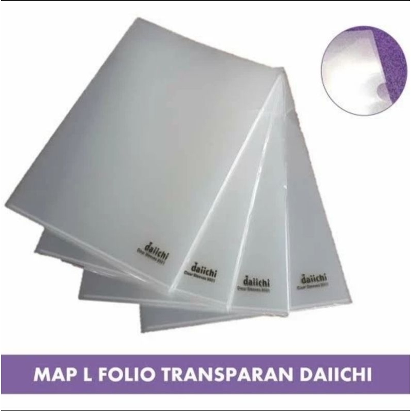 

Map L Daichi F4 Folio Map Plastik Bening (12 pcs)