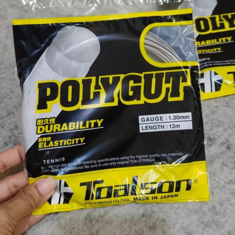 Senar Tenis Lapangan/Senar Raket Tenis/Senar Tenis Toalson Polygut Abu