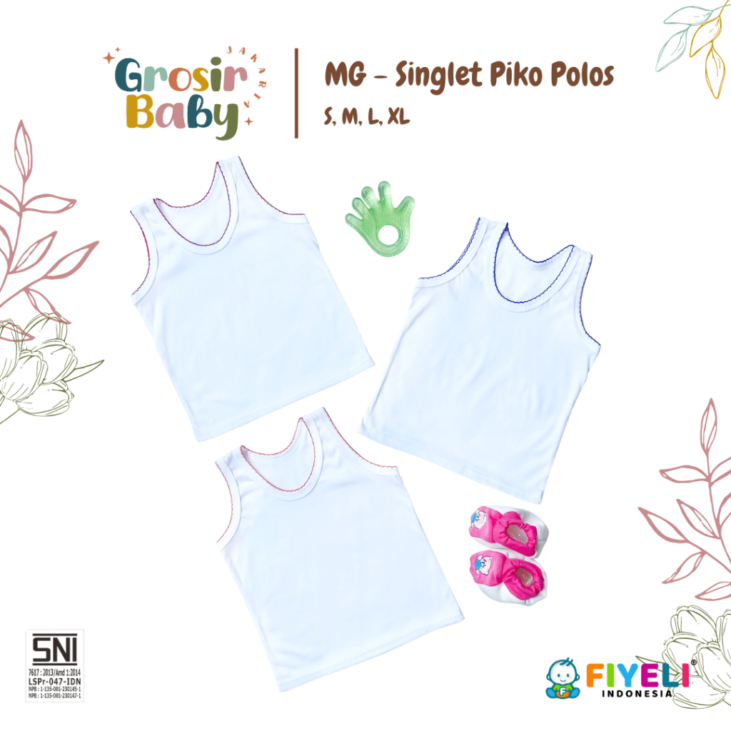 GBJ - Kaos Dalam Singlet Bayi SNI Piko Polos