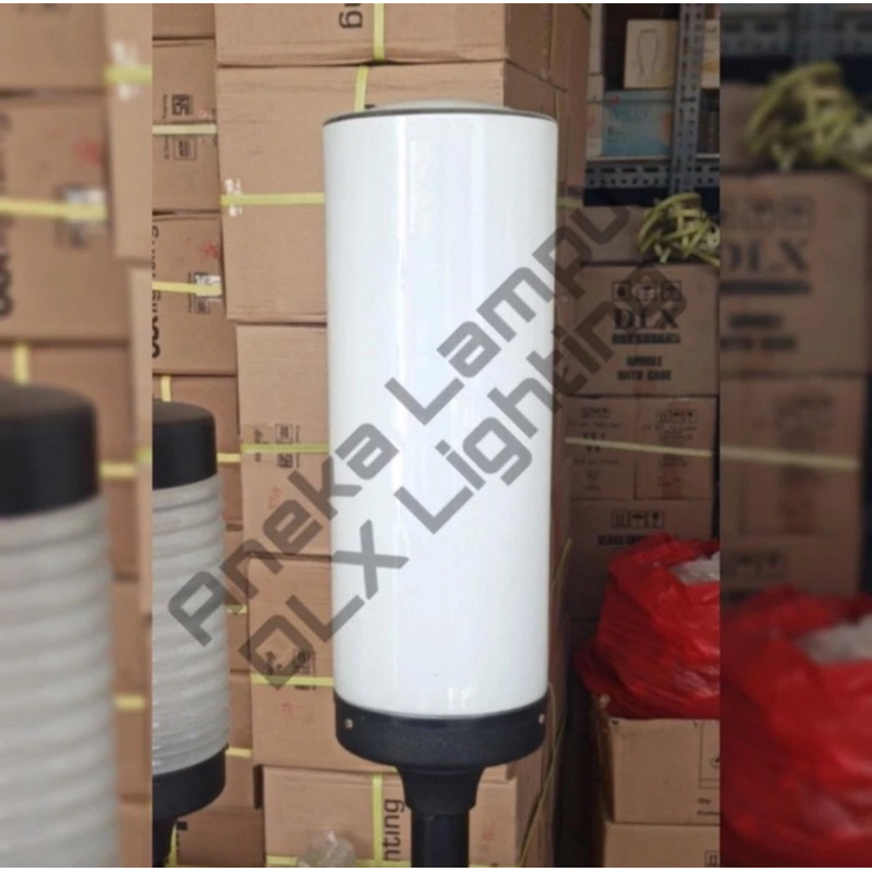 lampu taman kaca model Tabung TO 67 Putih susu DLX Lighting lampu outdoor waterproof