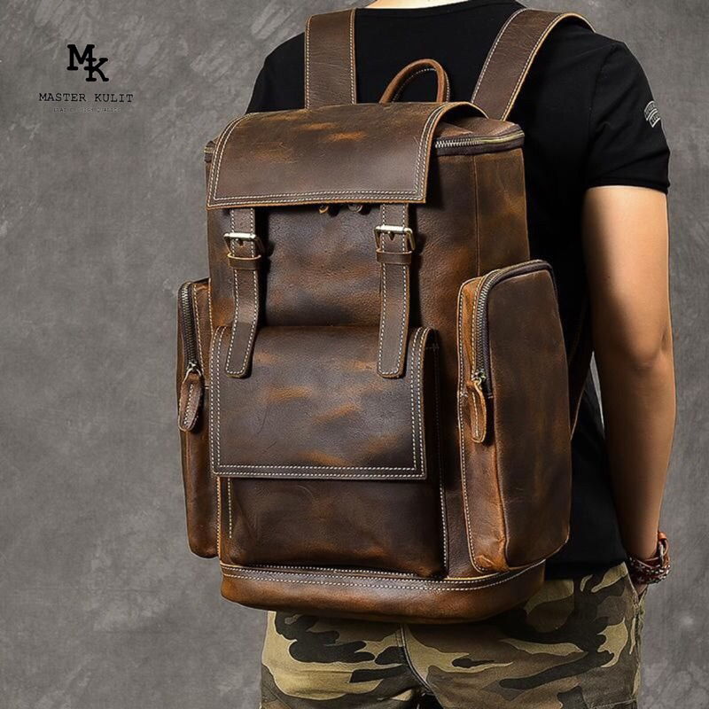 Tas Ransel Kulit Vintage Crezy Horse Original mk037