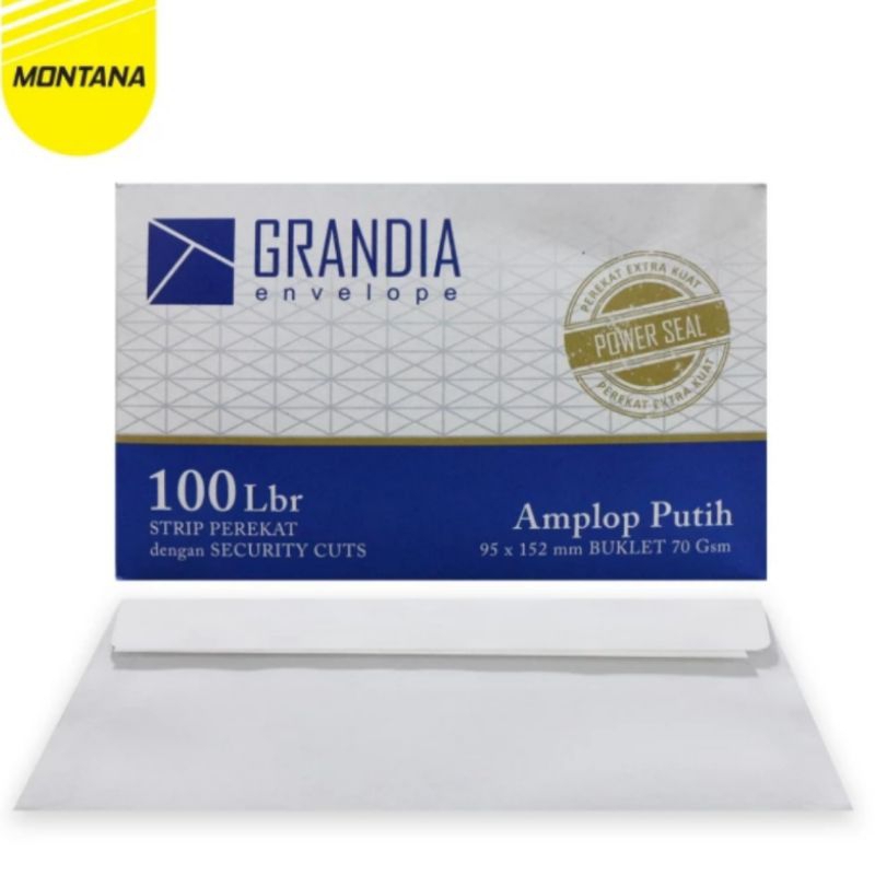 

Amplop putih GRANDIA 104 isi 100 lembar / Montana Amplop putih grandia 104 / amplop polos putih grandia 104 isi 100 lembar