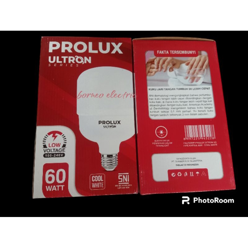 led capsul ultron / lampu ultron / bohlam lampu ultron 60w putih