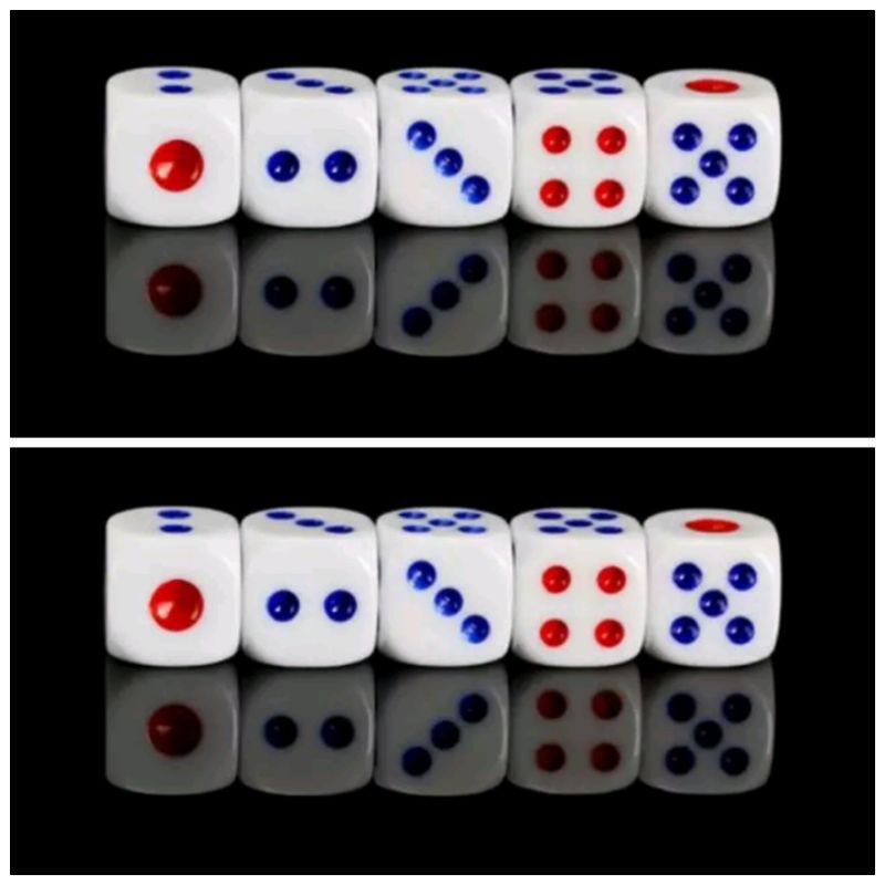 2pcs Dadu Murah Ukuran 1,3 x 1,3cm