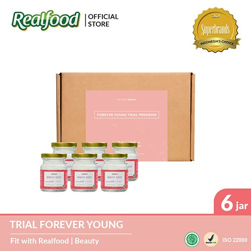 

6 Bonus Free Jar Realfood Trial Program Stay Fit / Forever Young Isi 6 Botol Dgn Box Realfood BPOM