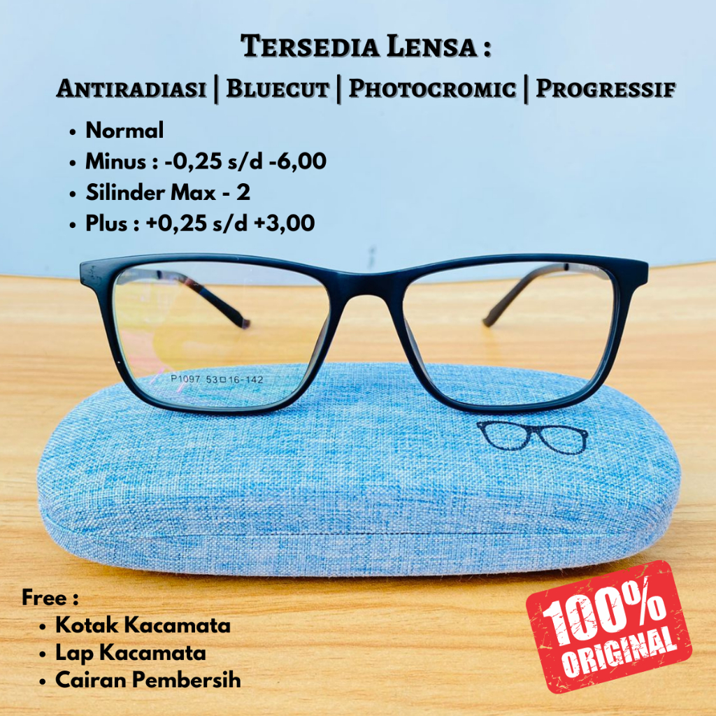 Kacamata Pria dan Wanita Model Kotak Kecil Photocromic