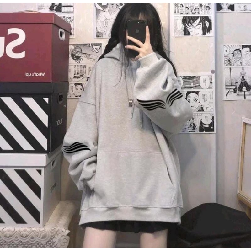 SWEATER WANITA OVERSIZE ANGELA BALLONY HOODIE MURAH SWITER STYLE KOREA KEKINIAN