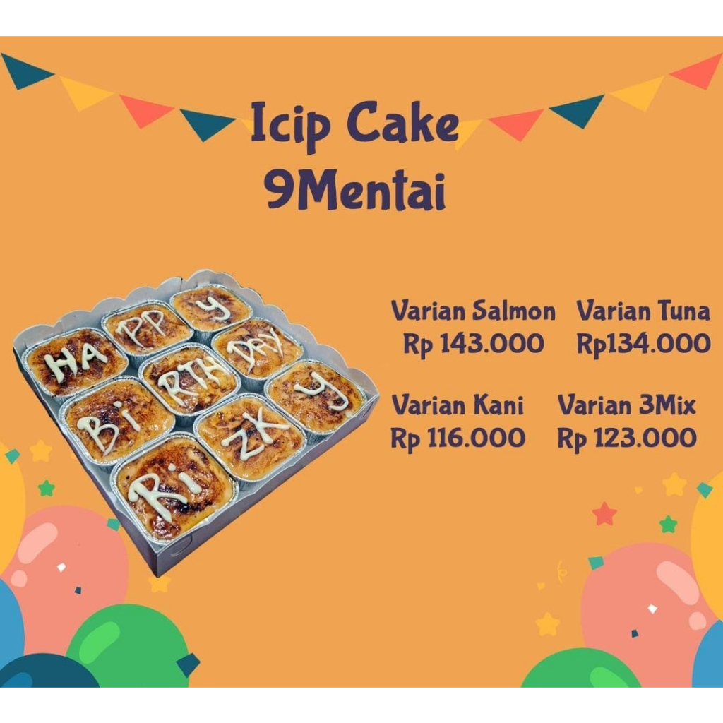 

Oi oi japan icip cake 9 mentai ,waktu pembuatan satu setengah jam (khusus instant)