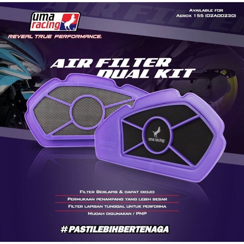 FILTER UDARA AEROX OLD UMA RACING FILTER UDARA AEROX LAMA 155 NVX 155 Lexi