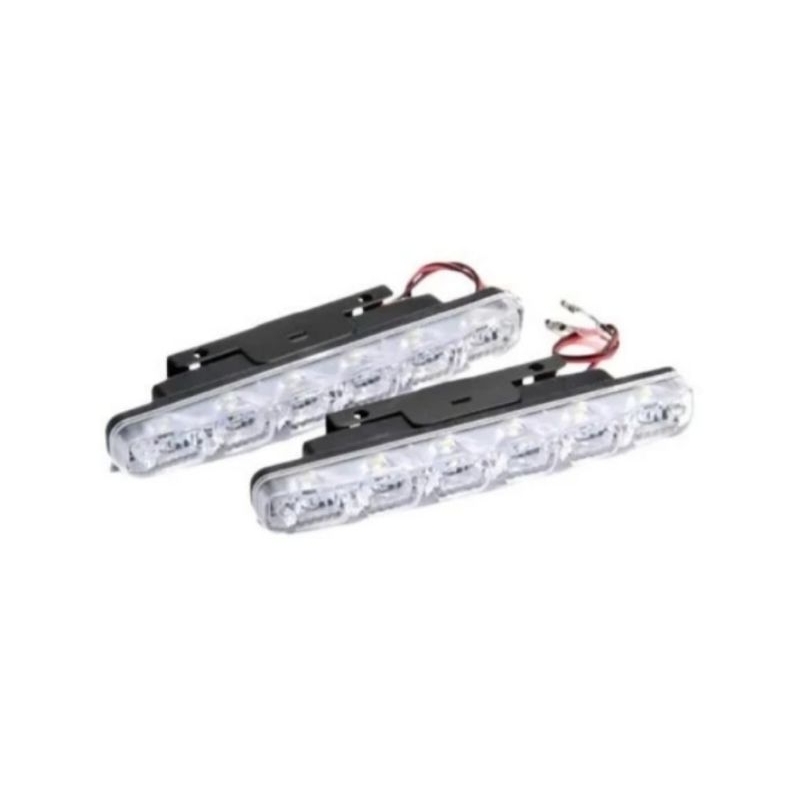 drl 6 LED 6 titik drl mobil bumper universal sepasang