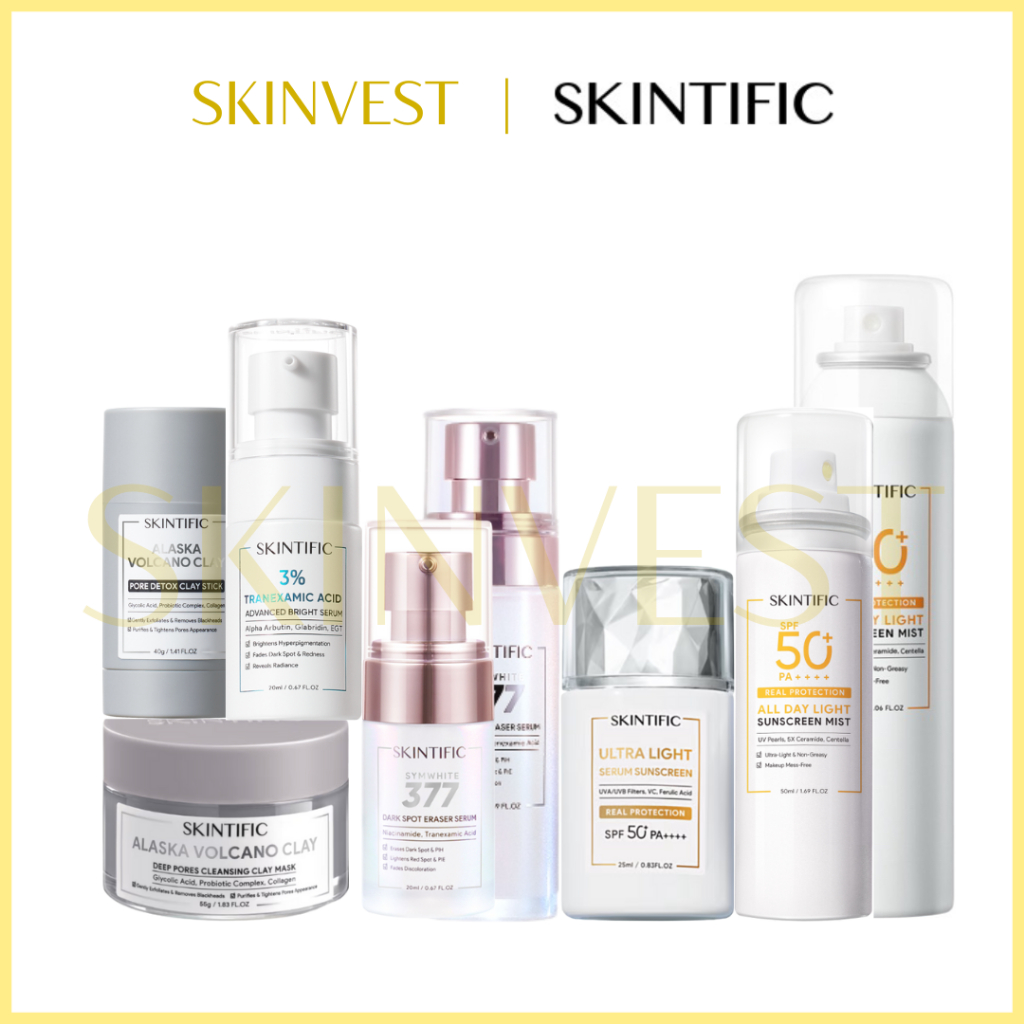 SKINTIFIC Alaska Volcano Clay Deep Pores Cleansing Stick Mask SymWhite 377 Dark Spot Eraser Serum Tr